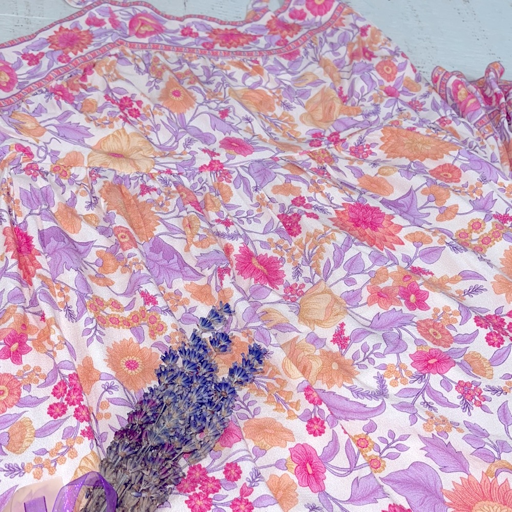 Arnhem Sophia MIdi Strappy Peony Dress - Picture 7 of 16